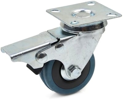 GEKO Zwenkwiel met rem - 50mm - Polypropyleen kern - Rubberen band - Max. 50kg belasting