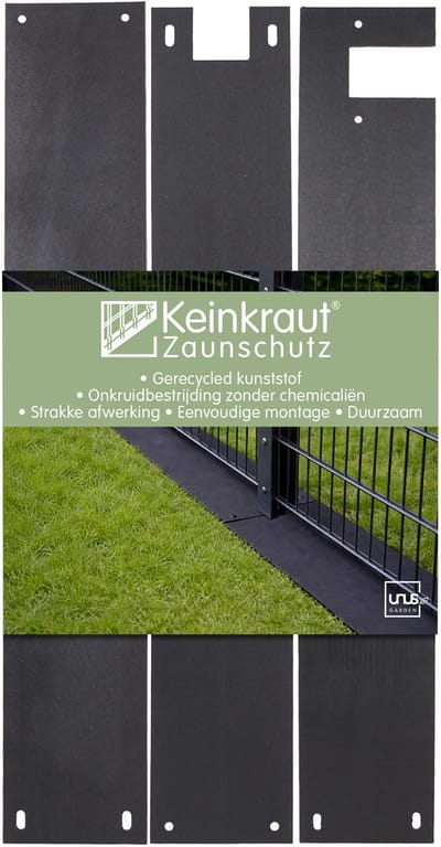 UNUS Keinkraut® hekbescherming onkruidbescherming van gerecycled kunststof zwart voor hoeken