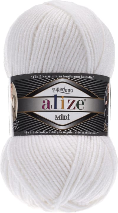Alize Superlana Midi 55 White Pakket 5 Bollen 500 Gram