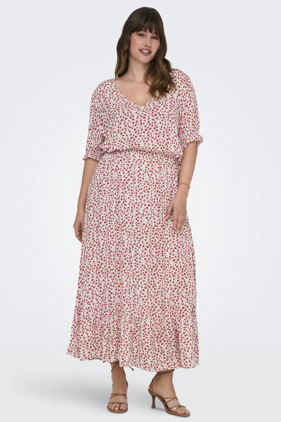 ONLY CARMAKOMA - CARCHIANTI S/S LONG DRESS WVN NOOS - Dames - Maxi jurken