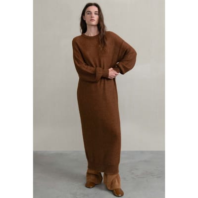 Humanoid Falof Knits Quartz Maat: XS | Maxi Jurken Outlet | Dames | Bruin