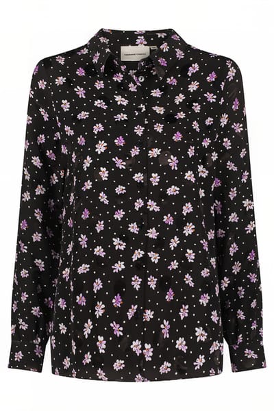 Fabienne Chapot Lot Blouse Black/grape Maat: 34 | Overhemden Outlet | Dames | Zwart