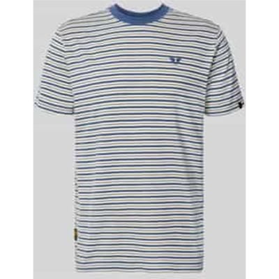 T-shirt in all-over look met ronde hals