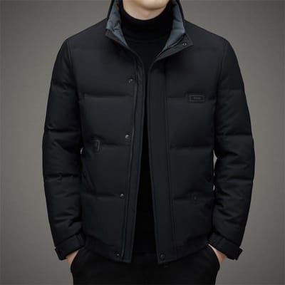 Nieuwe Winter Heren Donsjas, Modieus Opstaande Kraag Warm Kort Jasje Eendendons Koude Jas 5XL