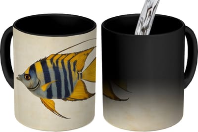 Magische Mok - Foto op Warmte Mokken - Koffiemok - Vis - Sierlijk - Vinnen - Illustratie - Magic Mok - Beker - 350 ML - Theemok