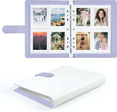 Dailygoods - Fotoalbum 200 Foto's - Navulbaar PU-Leer voor Instant Foto's