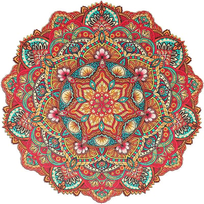 Houten Puzzel Mandala voor Volwassenen en Kinderen - 200 Stuks Regenboog Puzzel