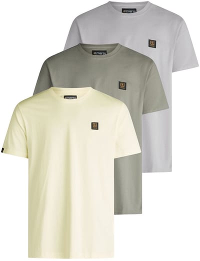 riverso Heren T-Shirt RIVGino 3 Pack Set regular fit Veelkleurig S Ronde Hals Volwassenen gemaakt van 100% katoen