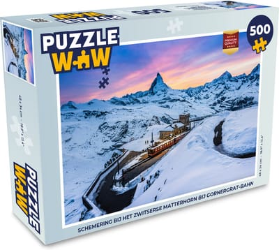 Puzzel Schemering bij het Zwitserse Matterhorn bij Gornergrat-bahn - Legpuzzel - Puzzel 500 stukjes