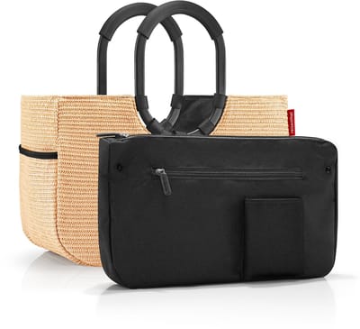 reisenthel loopshopper M Shopper - 12L - frame raffia black Zwart