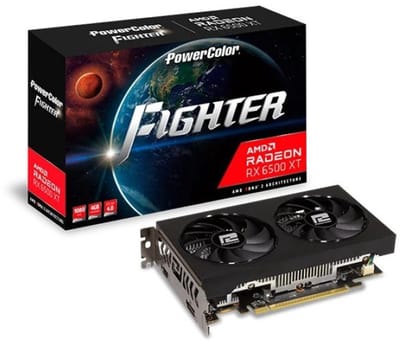 PowerColor Fighter - Grafische Kaart - Radeon RX 6500 XT - 4GB GDDR6 - Dual Fan Koeling