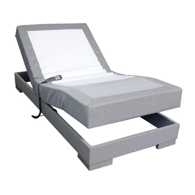 Slaaploods.nl Single - Elektrisch Boxspring Onderstel - 90x200x40 cm - Grijs