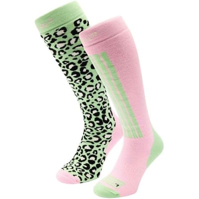 Poederbaas Skisokken Dames 2-pack Avocado-35/38