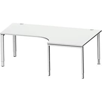 Schäfer Shop Genius hoekbureau MODENA FLEX 90°, aanbouw rechts, B 2000 mm, lichtgrijs