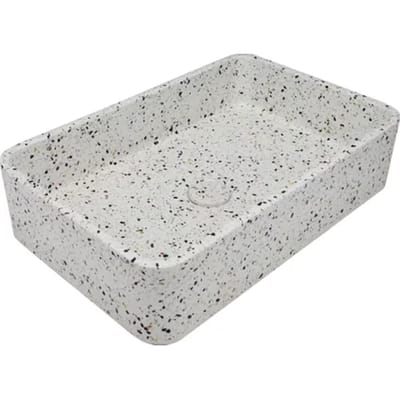 Aquavive Waskom Ghirla - Beton - Vierkant - Cyan Terrazzo - 40x58,5x21,5cm
