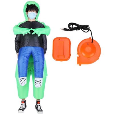 Halloween Opblaaskostuum voor Volwassenen Kind Festivals Feest Verkleden Decoratie PropX129 S Size blue