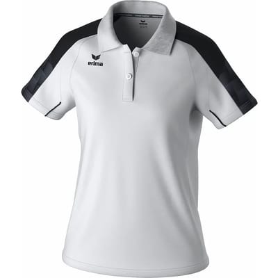 Erima Evo Star Polo Dames - Wit / Zwart | Maat: 36