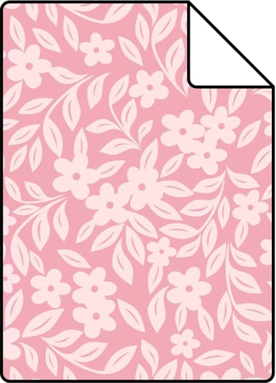 Proefstaal ESTAhome behang bloemetjes roze - 26.5 x 21 cm - 131439-S