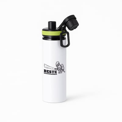 Hacebo® - Beste brandweerman waterfles met draaidop groen - Beste brandweerman - collega - cadeau - water fles - 850ML