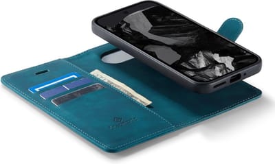 CaseMania Bookcase hoesje geschikt voor Google Pixel 9 - Effen Groen - Kunstleer - 2-in-1 Magnetisch Uitneembaar Design