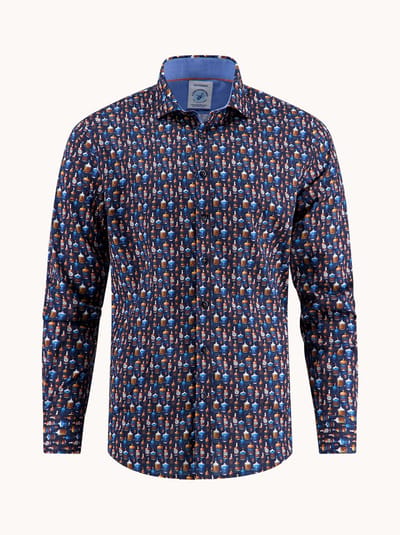 A Fish Named Fred Shirt bottle row Navy (32.001.604)