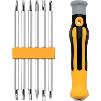 6-in-1 multifunctionele huishoudelijke schroevendraaierset Sterke magnetische schroevendraaier Speciaal gevormde Phillips Torx-schroevendraaier met dubbele kop