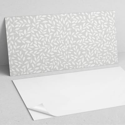Coloray Wandpanelen Zelfklevend - Delicaat bladpatroon PVC Wandpaneel - 100 cm x 50 cm - Grijs Wandbekleding Zelfklevend - 1 stuk - Bloemen en planten Wandpanelen Zelfklevend - Wandpanelen Keuken - Wandpaneel Badkamer