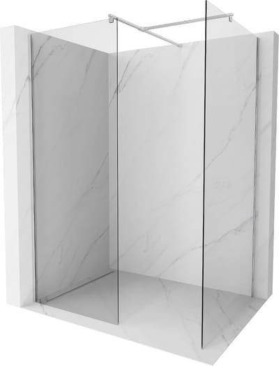 Mexen Kioto douchewand Walk-in 70 x 70 , transparant, chroom - 800-070-202-01-00-070