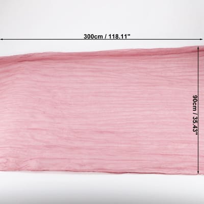 Dailygoody - Tafelkleed - Mousseline - Bescherming tegen vlekken - 30 x 80 cm - Roze - Voor bruiloften en feestelijke gelegenheden - Elegant tafelacce...