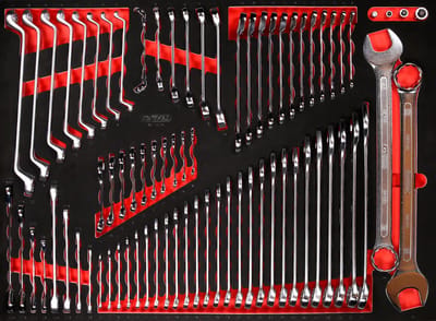 KS TOOLS Steeksleutelset in schuimrubberen inzet 76-delig - 821.0...