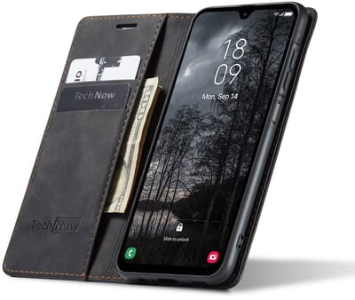 Hoesje geschikt voor Samsung Galaxy A36 - Book Case Leer Slimline Zwart