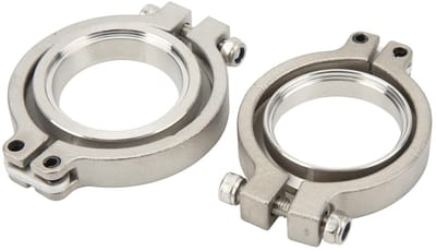 Dailygoods- V-band Klemset Roestvrij Staal - Vervanging voor TiAL MV-R/MV-S - Flensklemmen - Flens - Eenvoudige Installatie - Zilverkleur - Flensklem
