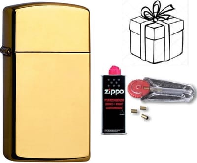 Geschenkset Zippo- ZIPPO met ZIPPO BENZINE en Vuursteentjes-uniek cadeau