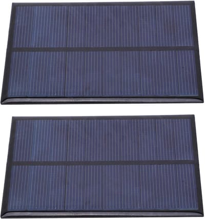 Mini Zonnepaneel - Energie Module - Verlichting Opladen - Hoge Conversie - 2 Stuks - Zwart