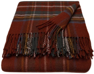 WOOOL Luxury Plaid - TARTAN (Antique Royal Stewart) - 150x183cm
