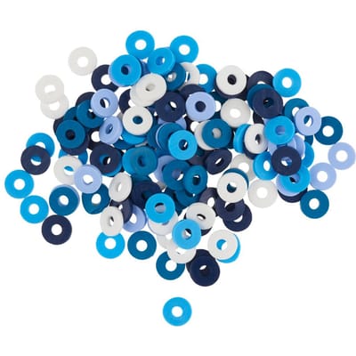 Katsuki Kralen Mix 6 mm Blauw / Wit (ongeveer 100 stuks)