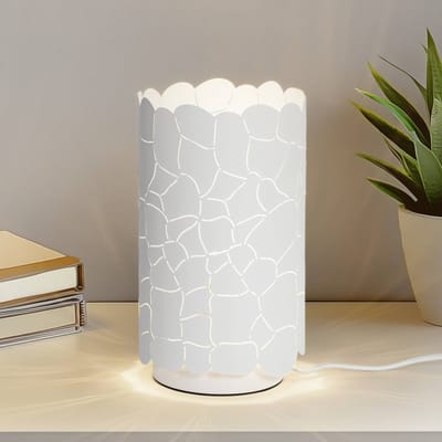 Lindby - Tafellamp - 1licht - Metaal - H: 26.5 cm - E27 - wit
