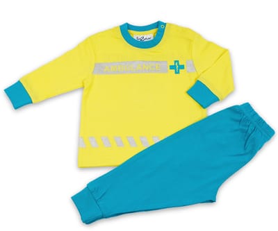 Fun2Wear - Pyjama Ambulance Geel - Geel - Maat 68 -
