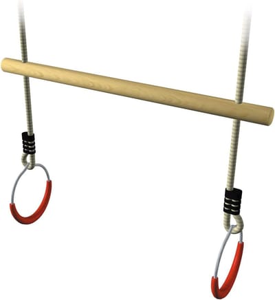 Rekstok Ringenset - Speeltoestel Accessoire - Buiten Spelen - Duurzaam Sisaltouw - ø35x580mm - Natuurlijk