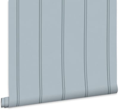 Laura Ashley Chalford Wood Panelling Behang - Streep - 10mx52cm - Blauw