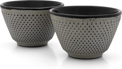 Bredemeijer - Kopjes Jang gietijzer beton grijs - theemok set van 2