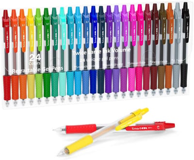 Gelpen 24 kleuren - navulbaar - met grip - perfect voor journalen - SnelShoppen