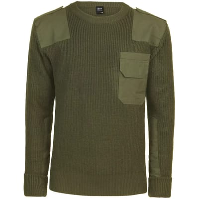 Brandit BW Pullover Gebreide trui olijf L Polyester - Basics
