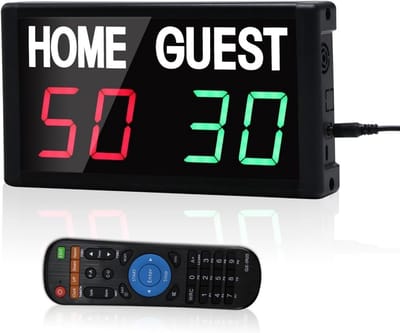 SnelShoppen - Elektronisch Draagbaar LED Scorebord 1.8 Inch Digitaal met Afstandsbediening voor Basketbal, Voetbal, Volleybal - Compact en Duidelijk D