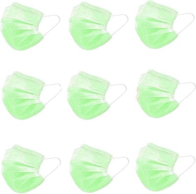 Groene Wegwerp Mondmaskers | 50 Gekleurde Mondkapjes Groen | 3 Laags | Hoogste Kwaliteitsgarantie