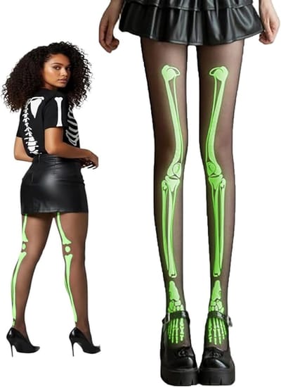 Halloween Panty met Skeletprint voor Vrouwen - Perfecte Accessoires voor Kostuums, Feestjes en Carnavals!