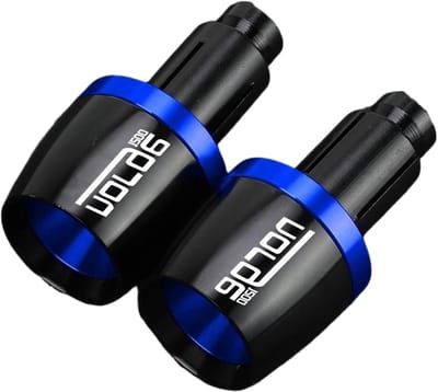 Stuureinden Motorfiets - Handvat Beugels - Trillingen Dempen - Bescherming bij Val - 1 Paar - Blauw