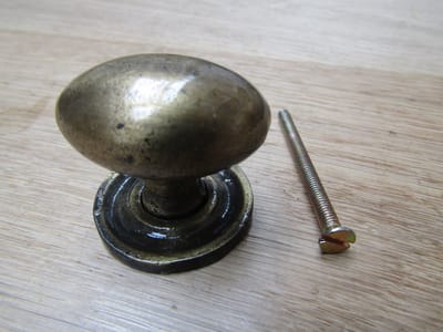 Retro Oval Cabinet Knob Antique Brass