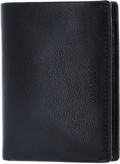 VALENTINO Leren Kaarthoes David Wallet Nero Zwart