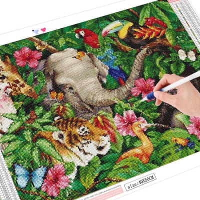 Peinture Diamant Ronde Forage Complet 5d Animal Nouvelle Arrivée Broderie Art Diamant Décoration de Maison 20X30CM black